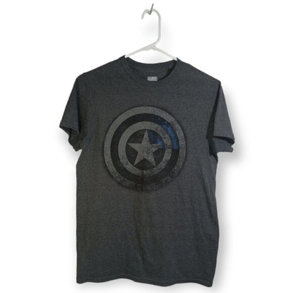 MARVEL Distressed Captain America Shield Graphic Tee Size SM - Picture 1 of 4
